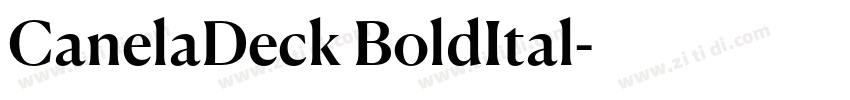 CanelaDeck BoldItal字体转换